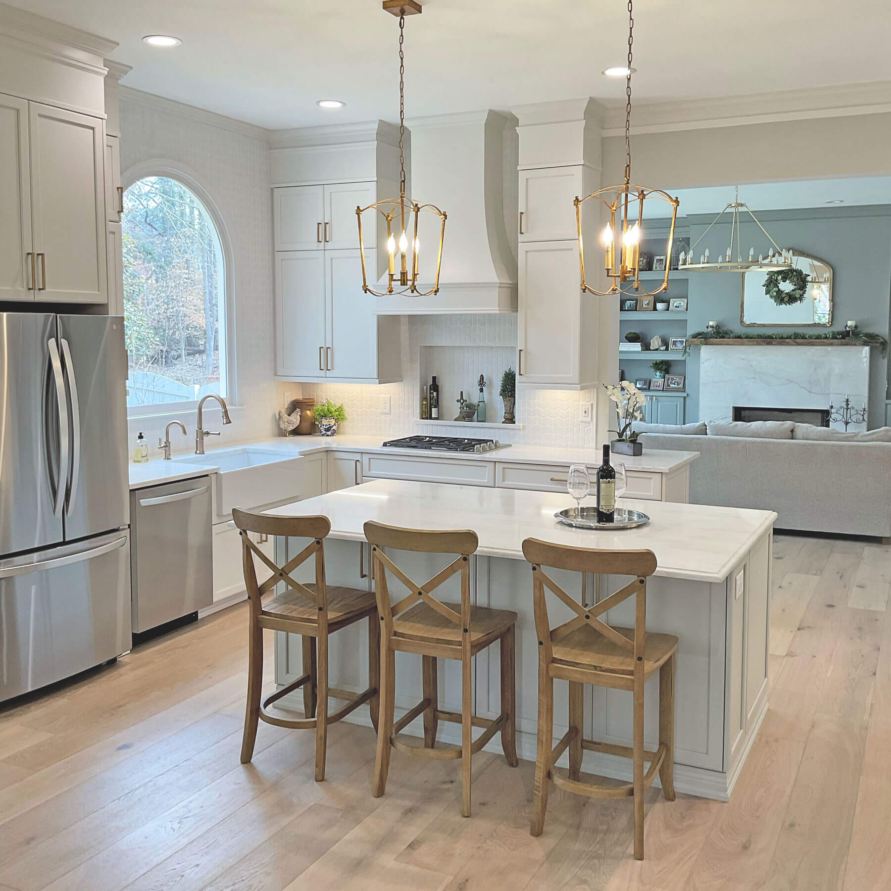 Residential interior kitchen renovation in Alpharetta by Cheryl Pett Design